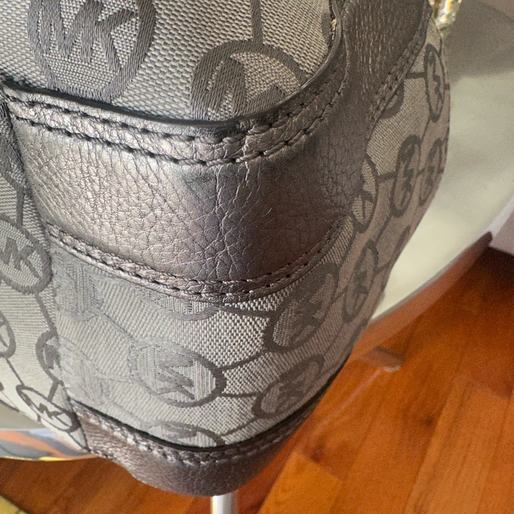 Michael Kors Silver Hardware Monogram Shoulder Ba… - image 7